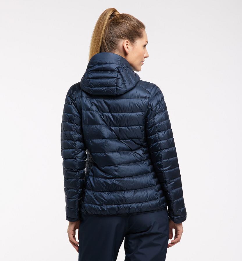 Haglöfs Womens Roc Down Jacket Dark Blue New Zealand 02756DYGS